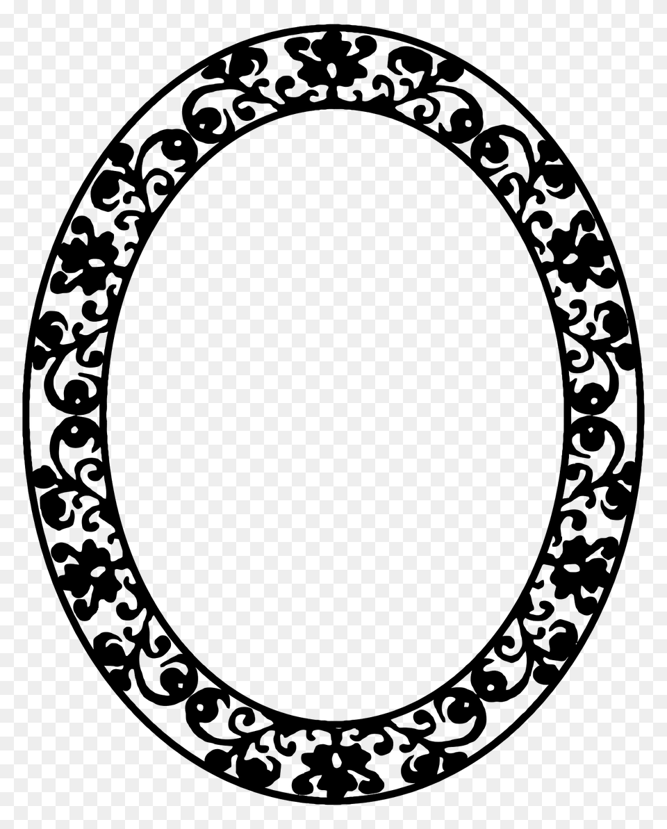 Oval Floral Frame Clipart, Home Decor, Rug, Plate Png Image