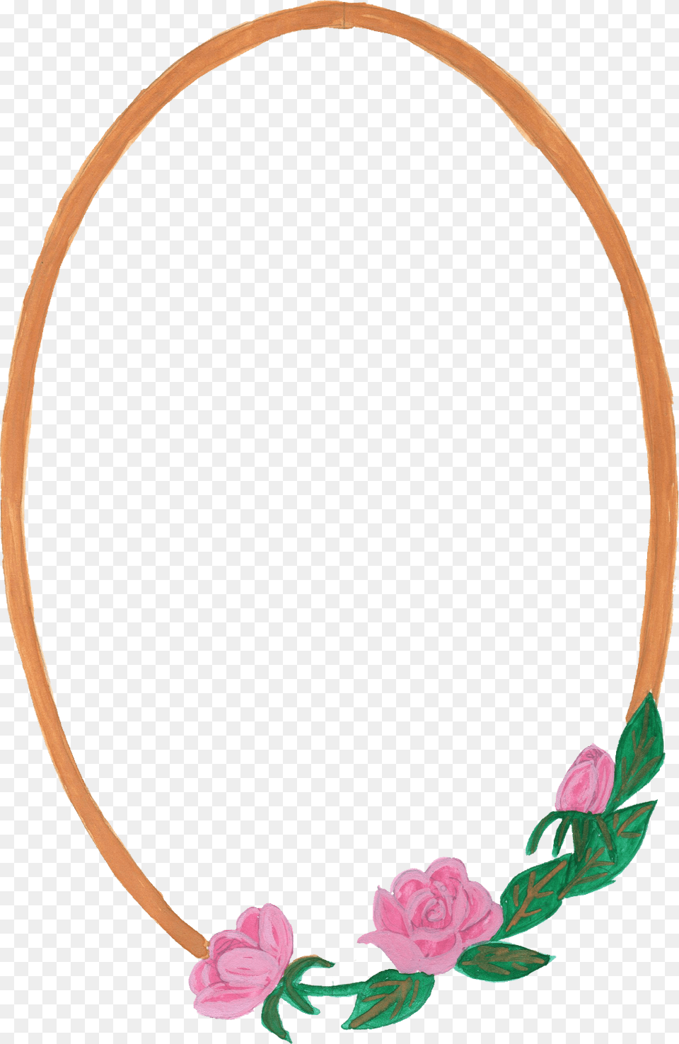 Oval Floral Wreath Clipart, Accessories, Jewelry, Necklace, Flower Png Image