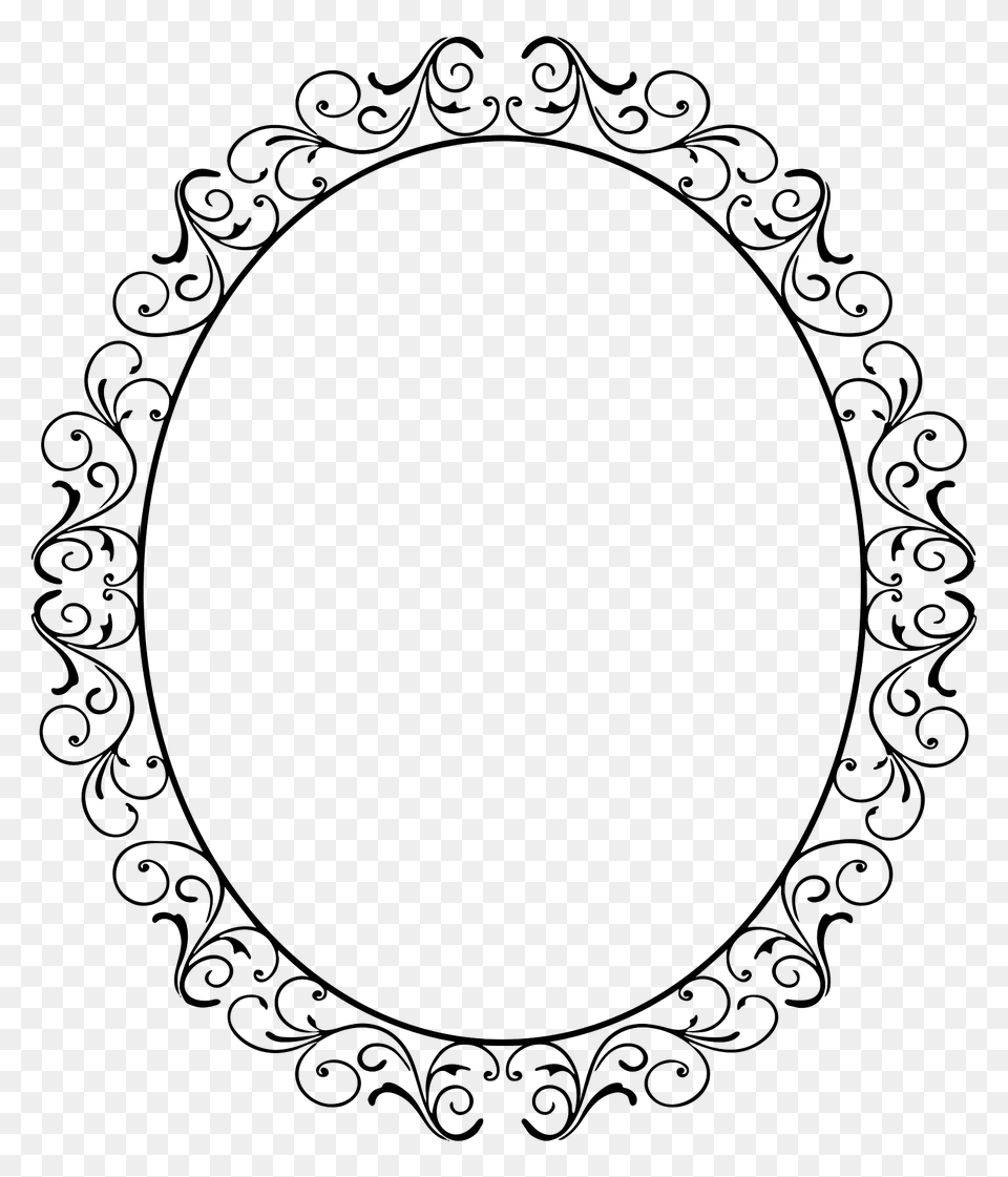 Oval Flourish Frame 2 Clipart Png