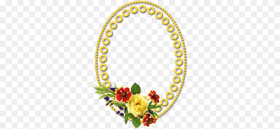 Oval Flower Frame, Rose, Plant, Flower Arrangement, Pattern Free Png