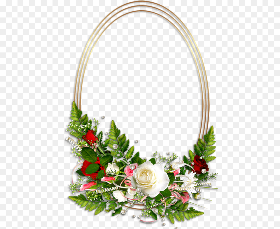 Oval Frame With Flower, Flower Arrangement, Flower Bouquet, Plant, Rose Free Transparent Png