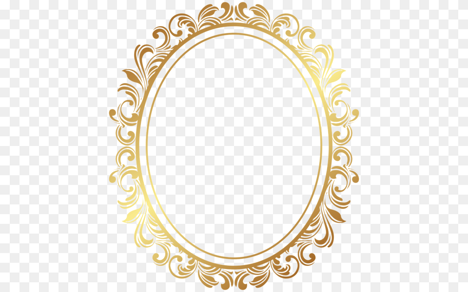Oval Gold Frame, Photography Png Image