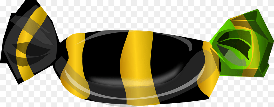 Oval Hard Candy In Black And Yellow Wrapper Clipart, Accessories, Formal Wear, Tie, Food Png
