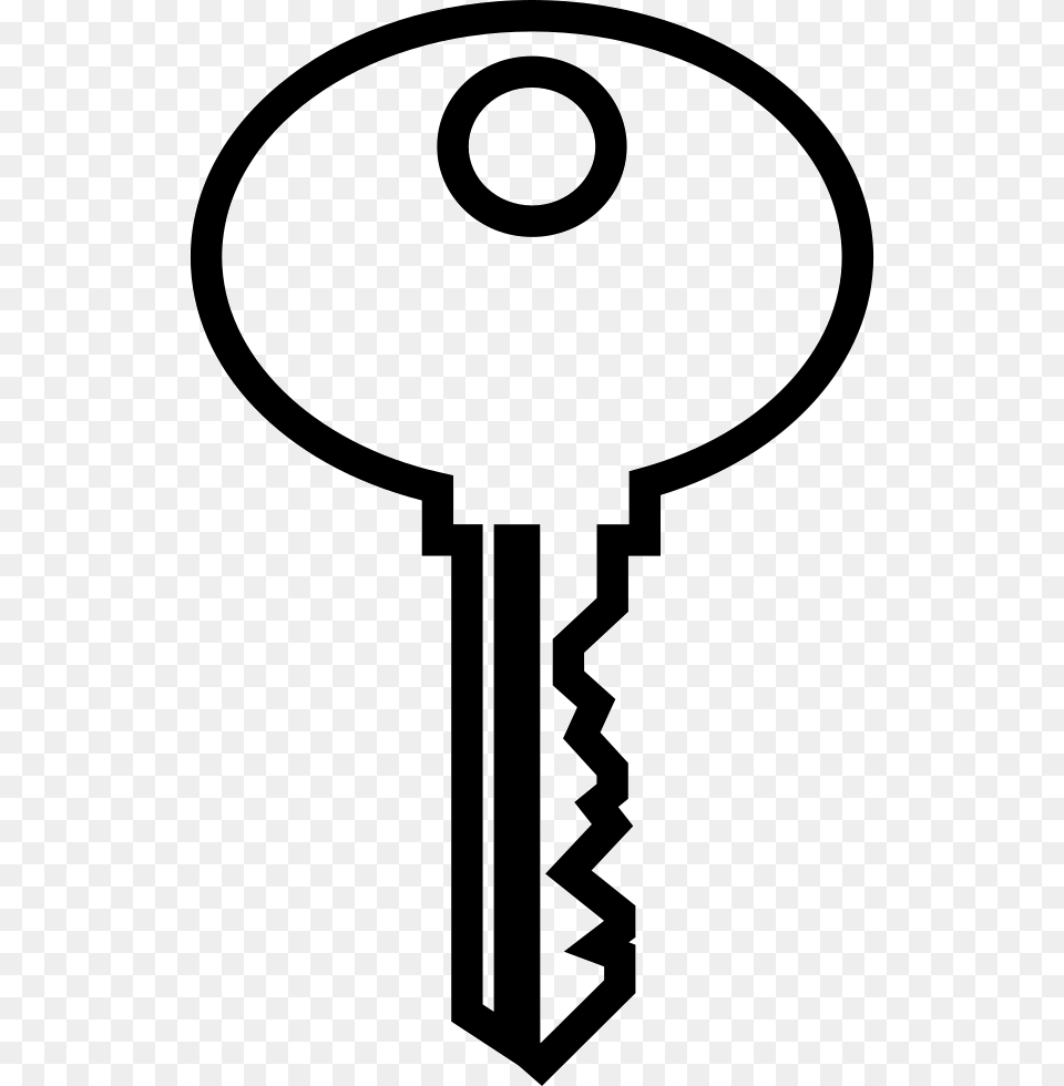 Oval Key Outline Outline Picture Of Key Png