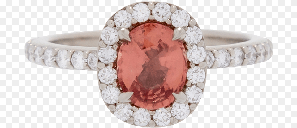 Oval Padparadscha Sapphire Ring Ring, Accessories, Jewelry, Gemstone, Diamond Png Image