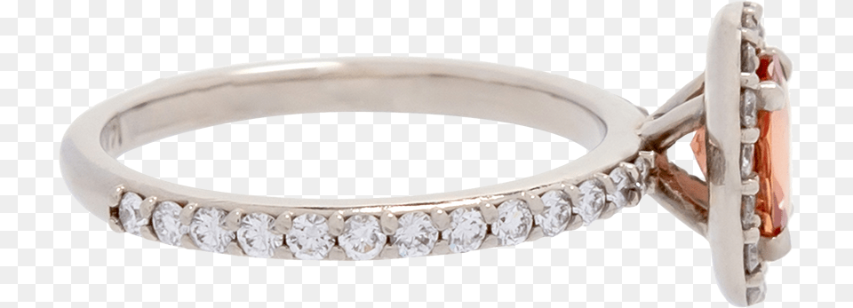 Oval Padparadscha Sapphire Ringclass Platinum, Accessories, Jewelry, Bracelet, Ring Free Png Download