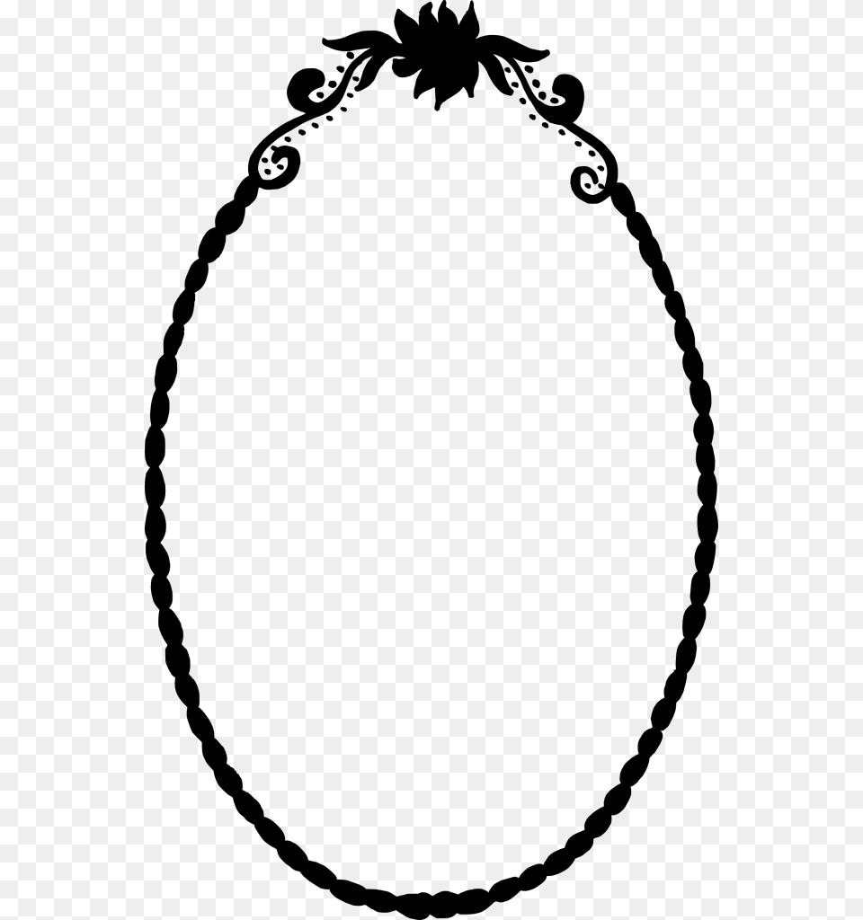 Oval Picture Frame Clipart Ornament Frame Oval Vector, Gray Free Png