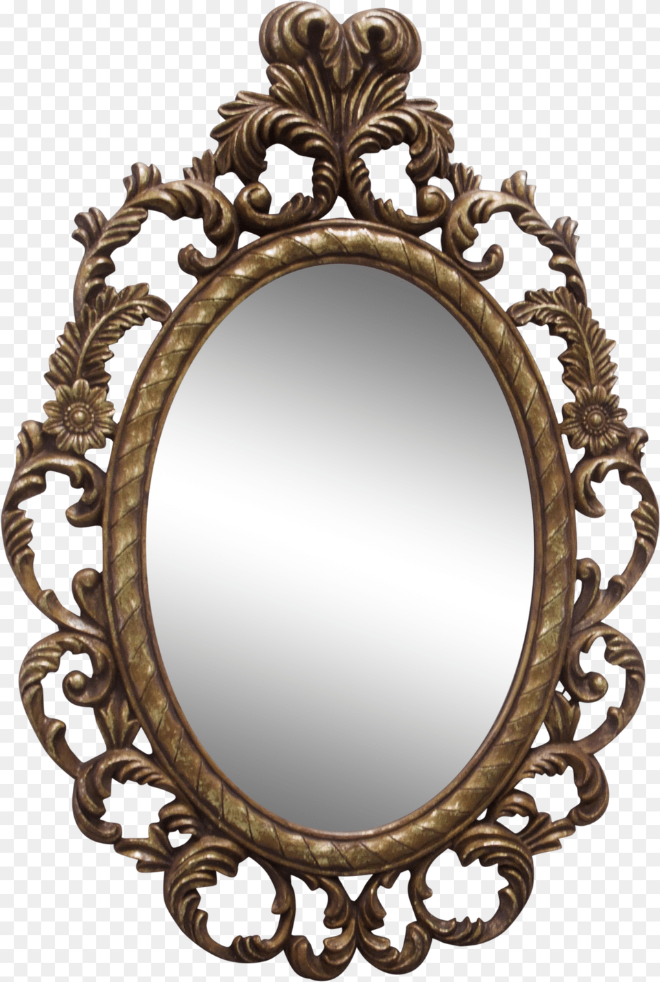 Oval Scroll Frame Mirror For Sale Mirror, Photography, Chandelier, Lamp Png