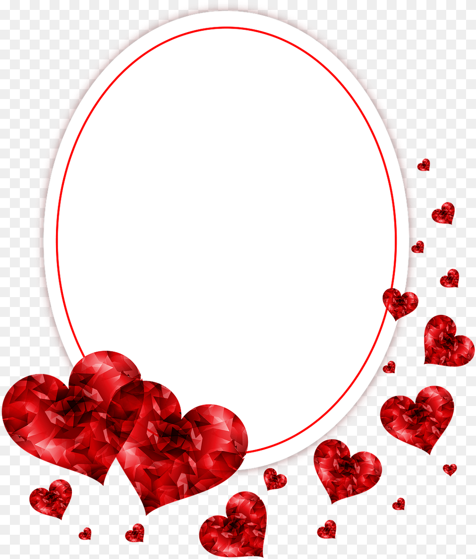 Oval Shadow Postcard Frame Image Love Photo Frame Free Png Download