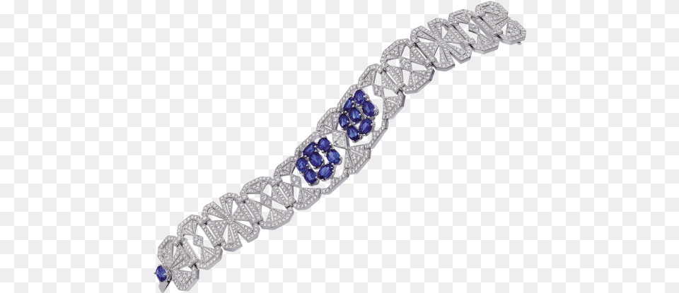 Oval Shaped Sapphire And Diamond Bracelet Diamond, Accessories, Jewelry, Gemstone Free Png Download