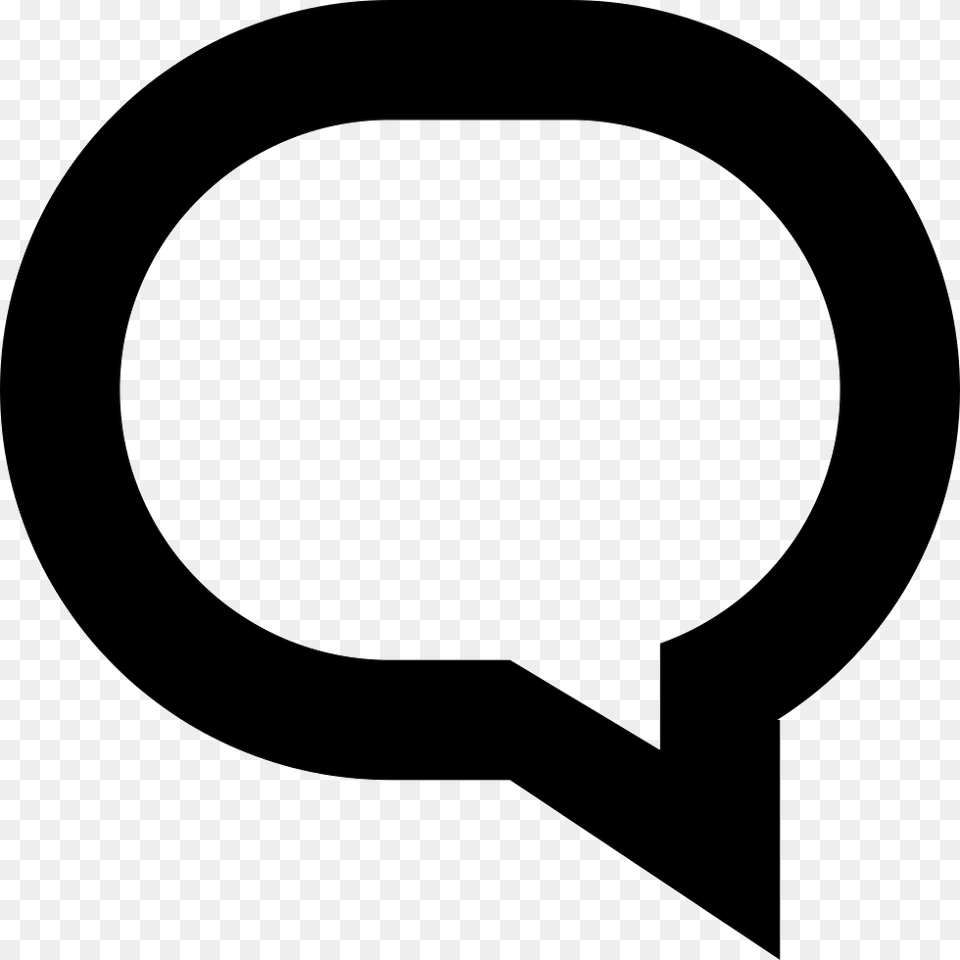 Oval Speech Bubble Outline Circle, Symbol, Stencil Free Transparent Png