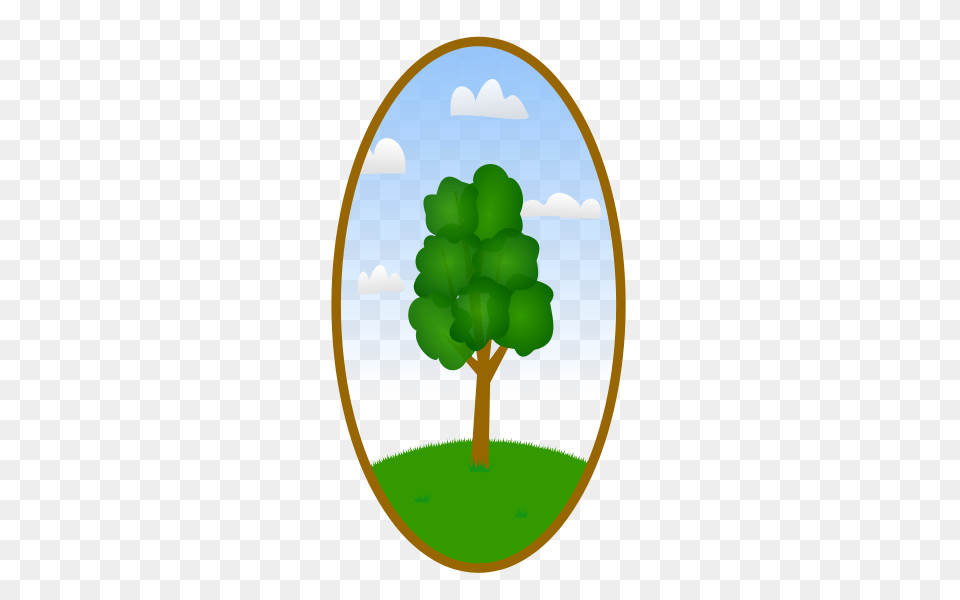 Oval Tree Landscape Clipart For Web, Plant, Outdoors, Astronomy, Moon Png Image