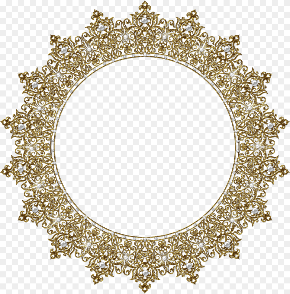 Oval Victorian Border Islamic Frame, Chandelier, Lamp Free Png