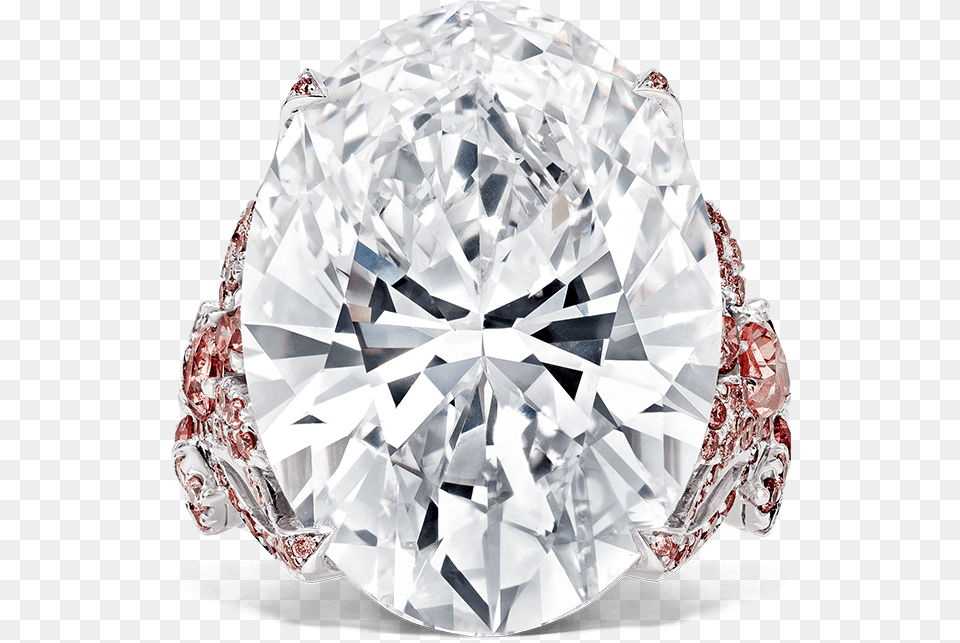 Oval White Diamond Ring With Pink Diamonds Diamond, Accessories, Gemstone, Jewelry Png Image