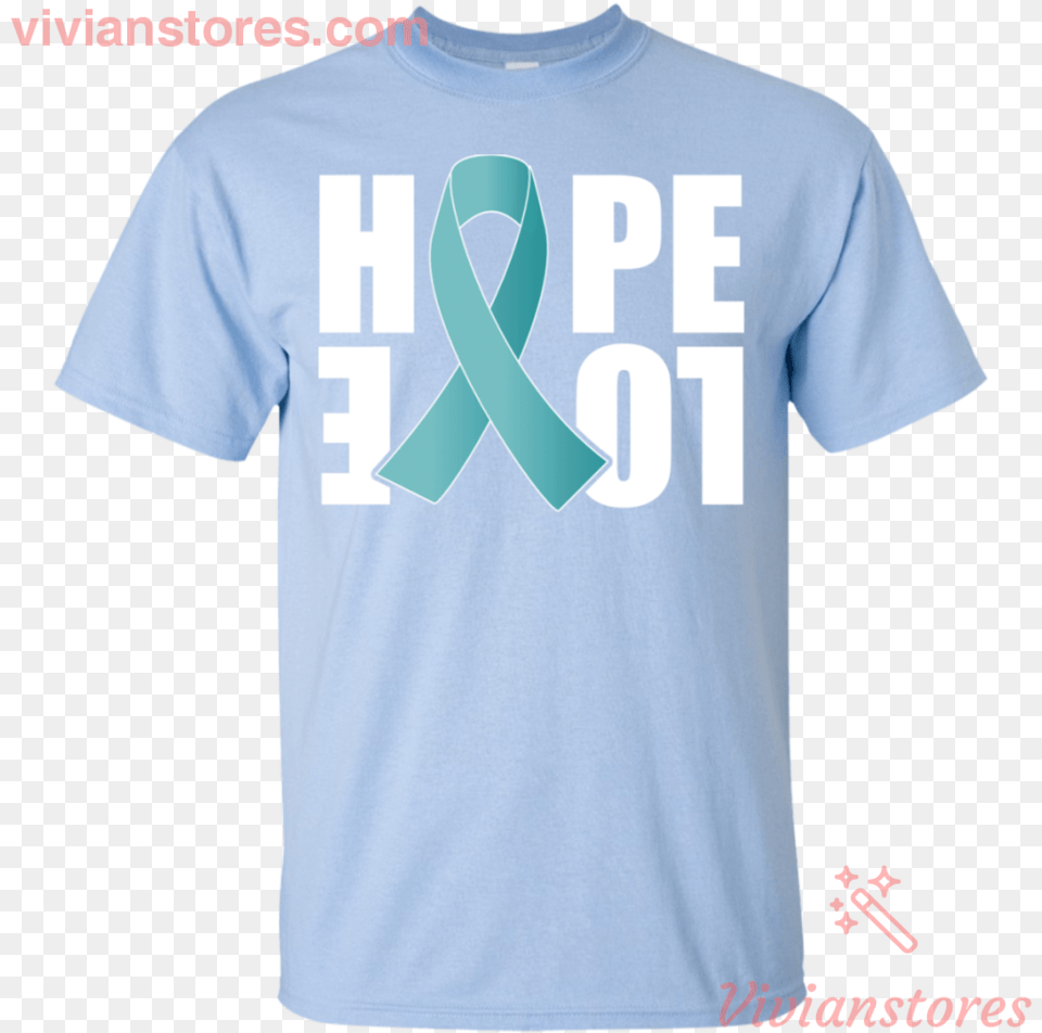 Ovarian Cancer Awareness Ribbon Hope T Shirt Vivianstores Modelo Shirts, Clothing, T-shirt Png Image