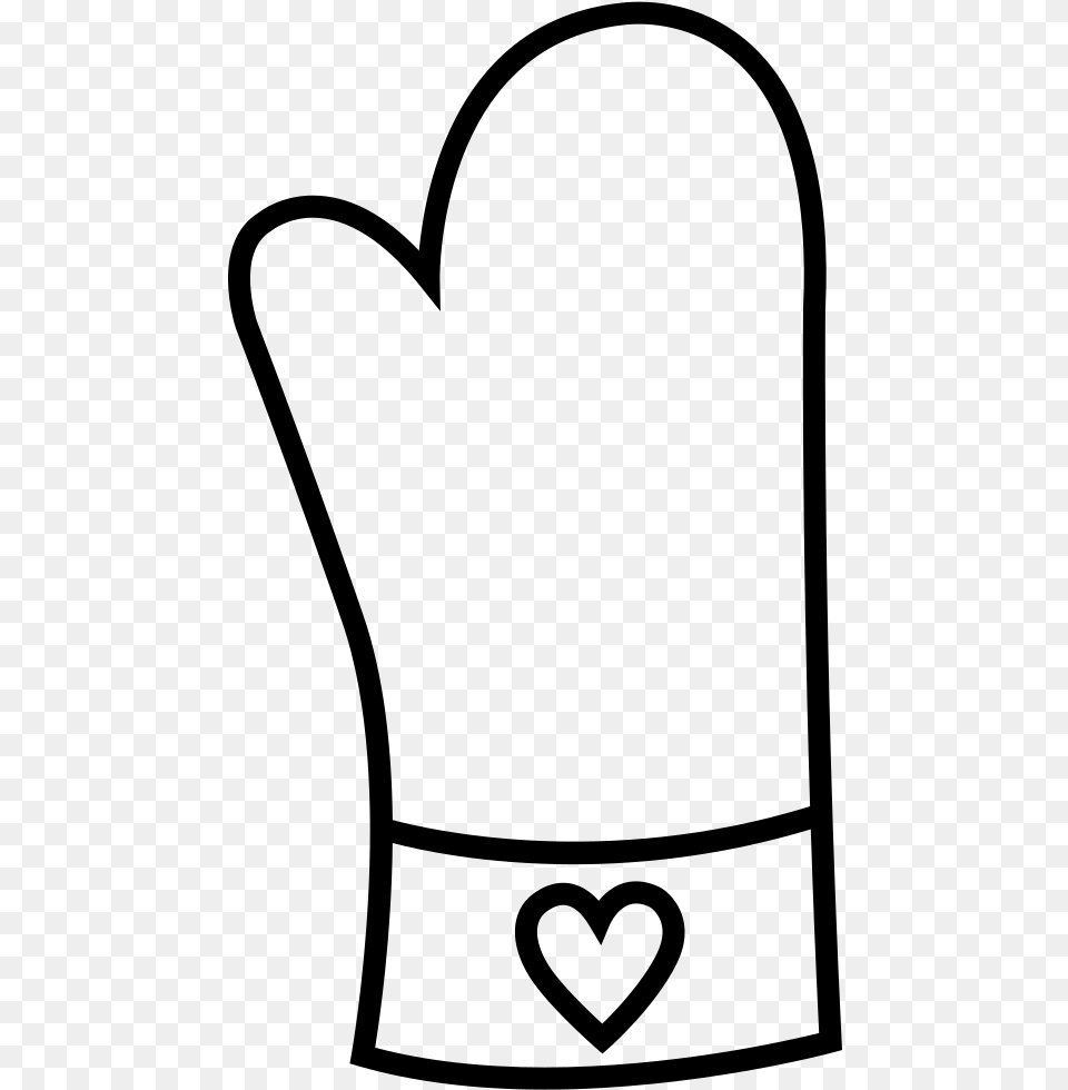 Oven Mitt Coloring, Gray Free Transparent Png