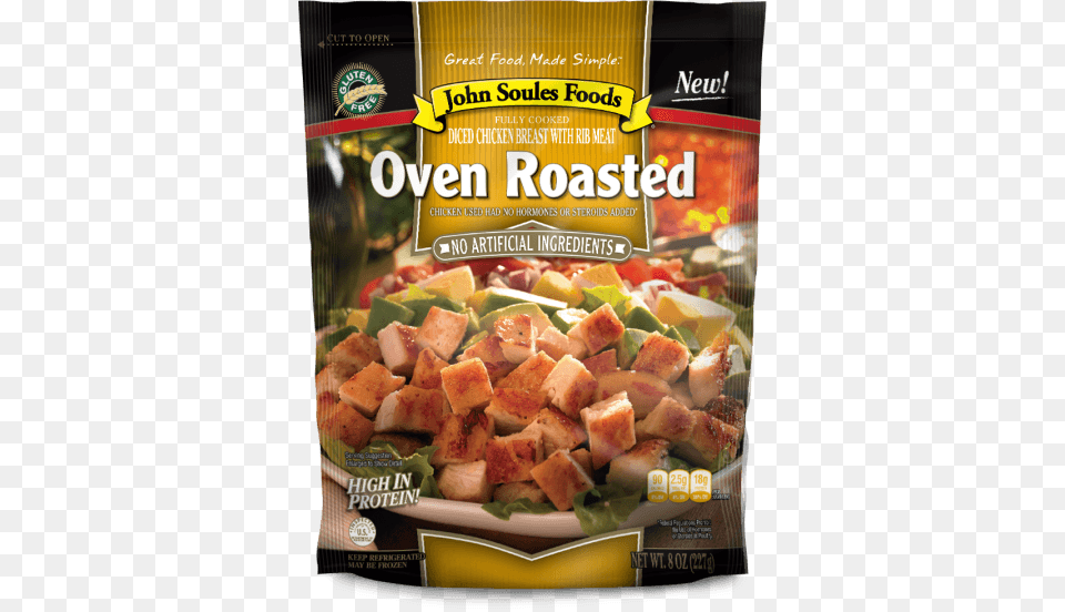 Oven Roasted Diced Chicken Breast John Soules Oven Roasted Chicken, Food, Lunch, Meal, Advertisement Free Png Download