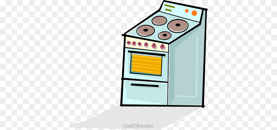 Ovenstove Royalty Free Vector Clip Art Illustration, Device, Appliance, Electrical Device, Oven Png