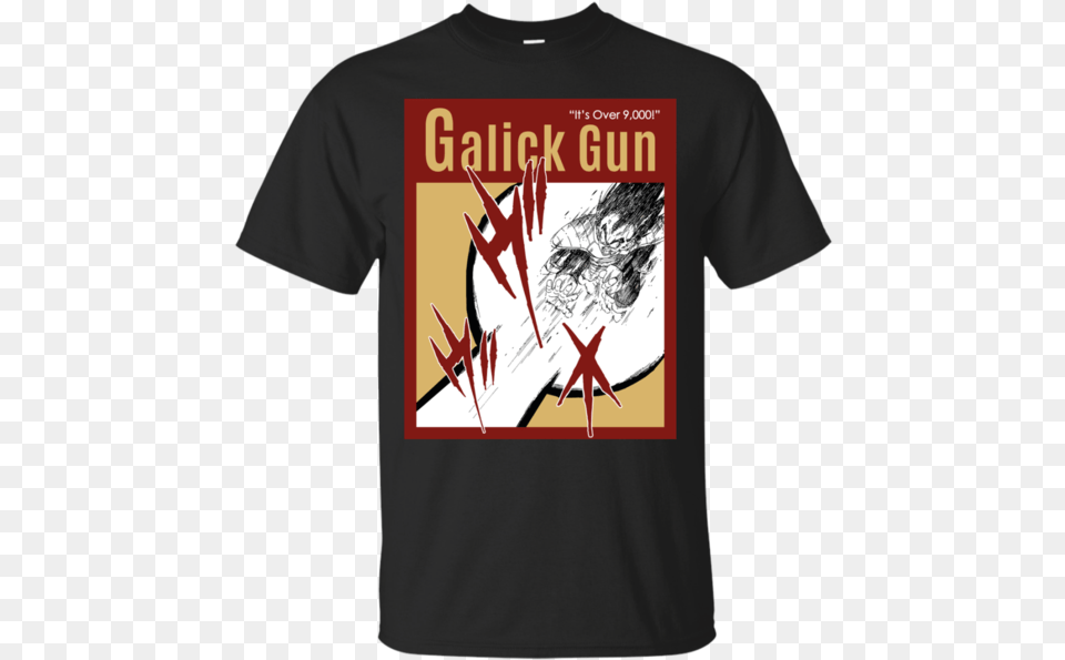 Over 9000 Galick Gun Vin Dragon Ball T Shirt Amp Hoodie, Clothing, T-shirt, Book, Publication Png