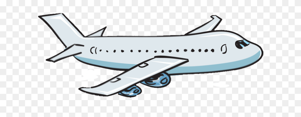 Over Black White Cartoon Cliparts Black White Cartoon, Aircraft, Airliner, Airplane, Transportation Free Png