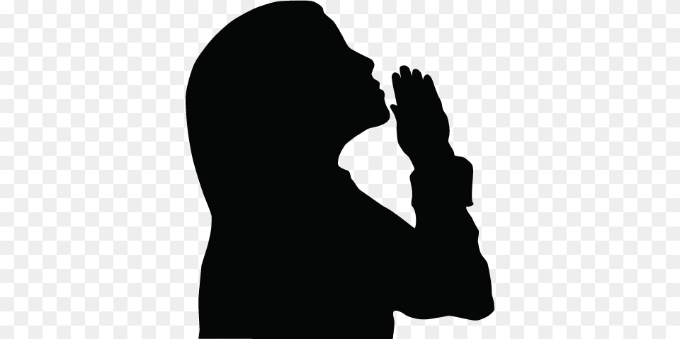 Over Girl Praying Clipart Cliparts Girl Praying, Silhouette, Person Png Image