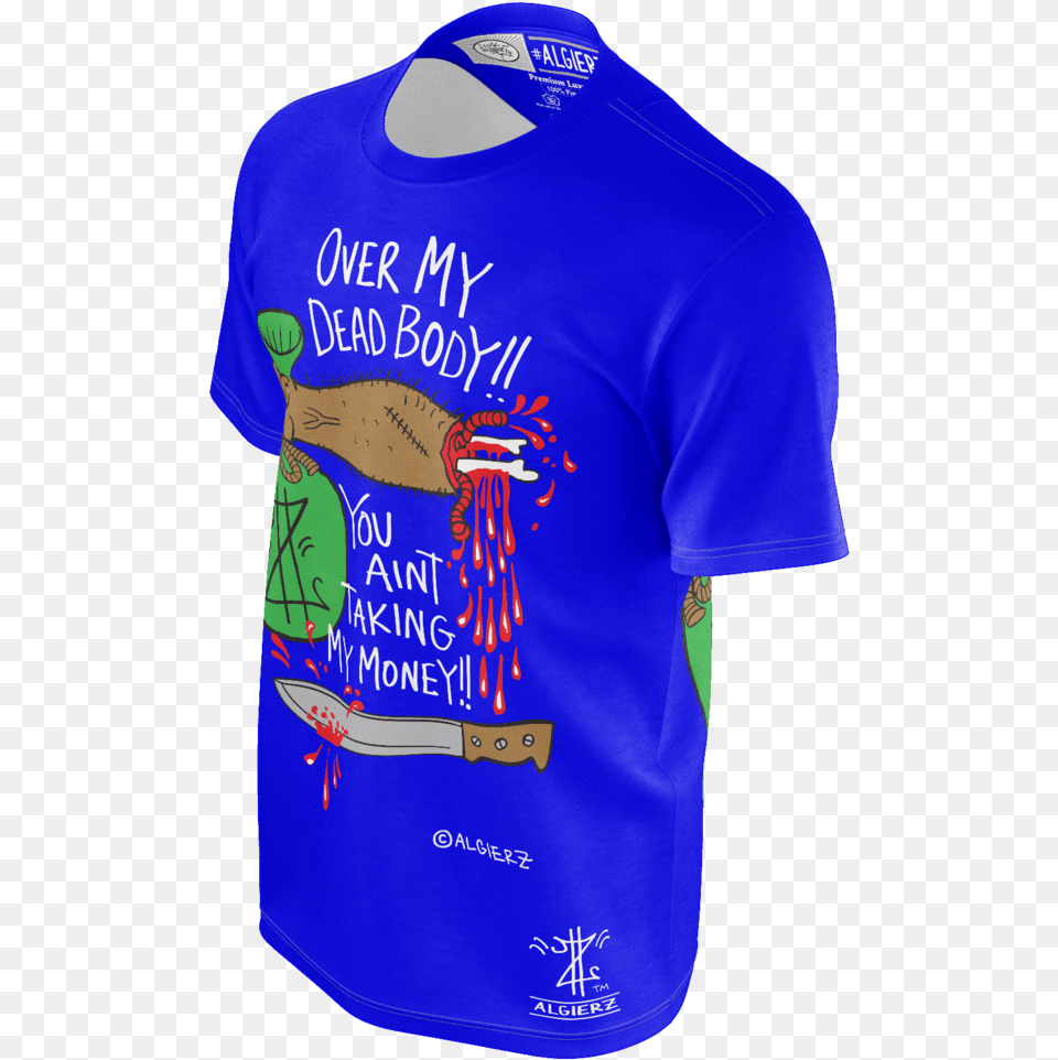 Over My Dead Body T Shirt Royal Blue Active Shirt, Clothing, T-shirt, Adult, Male Free Transparent Png