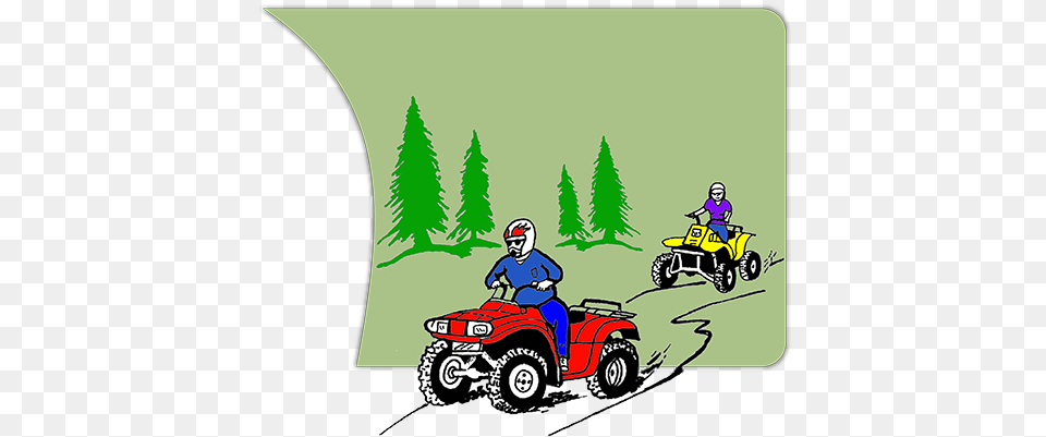 Over The Hills Gang Atv Club Atv Trail Clip Art, Grass, Lawn, Plant, Vehicle Png Image