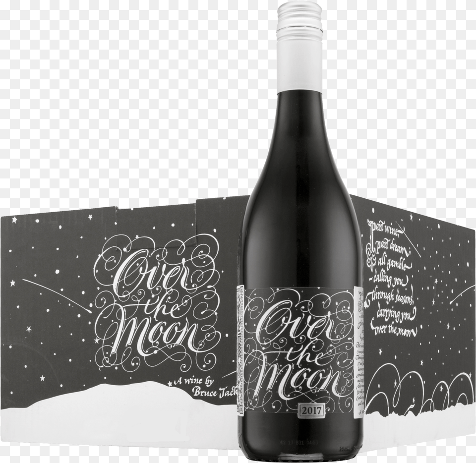 Over The Moon Unfettered Red Case Wine Bottle, Beverage, Alcohol, Liquor, Wine Bottle Png Image