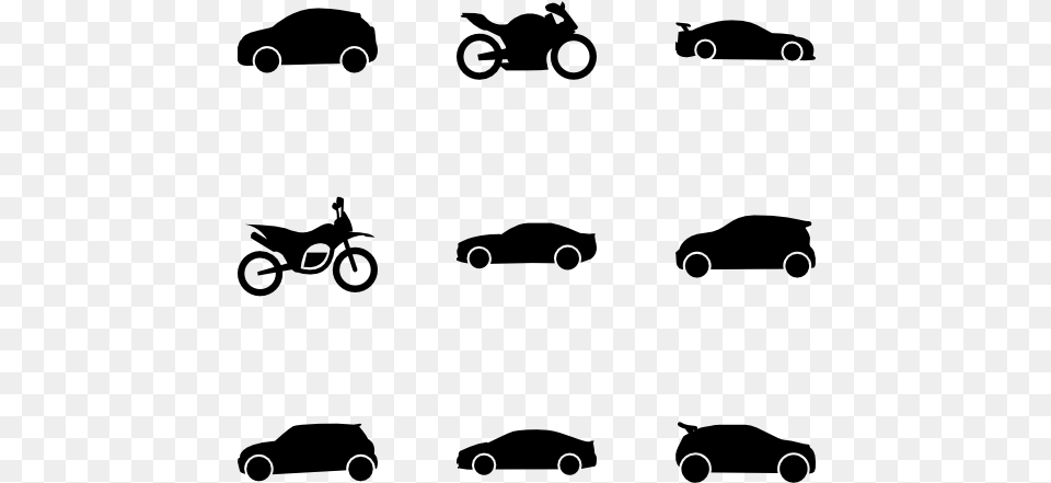 Over Wheels Vector Motorbike Icon, Gray Png