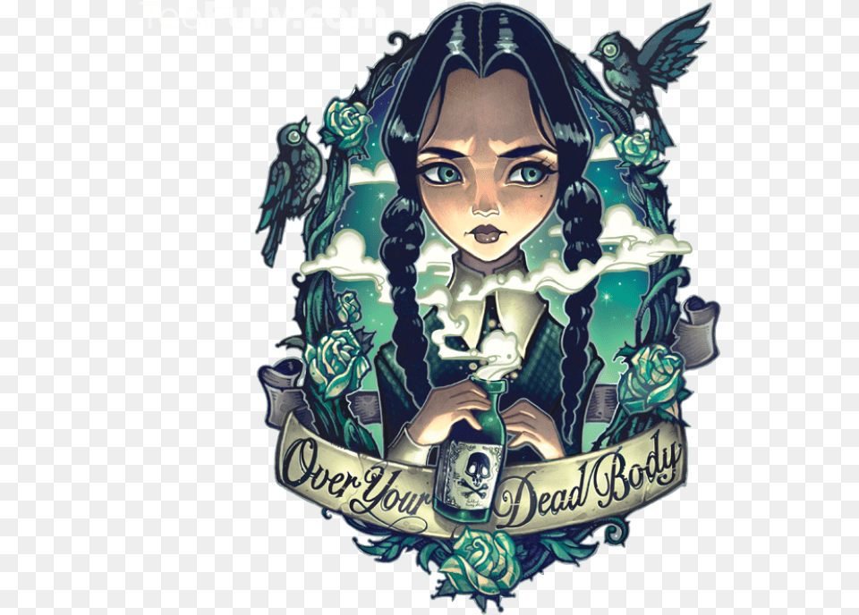 Over Your Dead Body Wednesday Addams Shirt Over My Dead Body Wednesday, Publication, Comics, Book, Baby Free Transparent Png