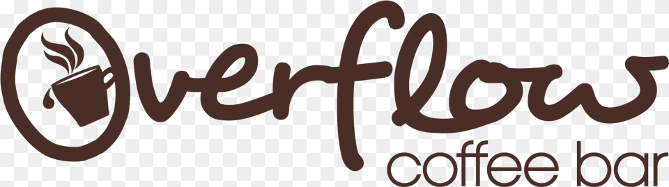 Overflow Coffee Bar, Text, Logo, Handwriting Free Transparent Png