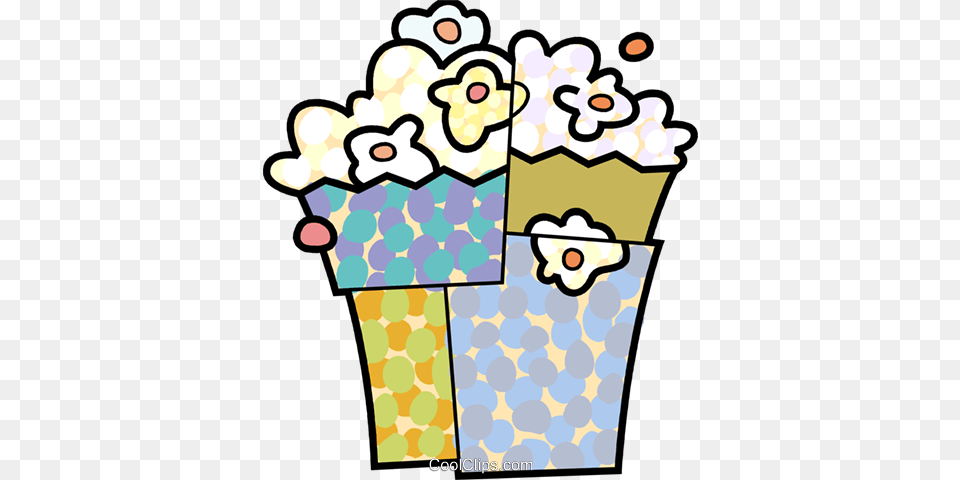 Overflowing Bag Of Popcorn Royalty Vector Clip Art, Cream, Dessert, Food, Ice Cream Free Png Download