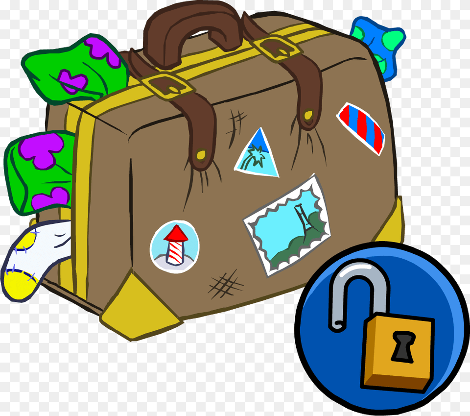 Overflowing Suitcase Club Penguin Wiki Fandom Powered, Bag, Baggage Png Image