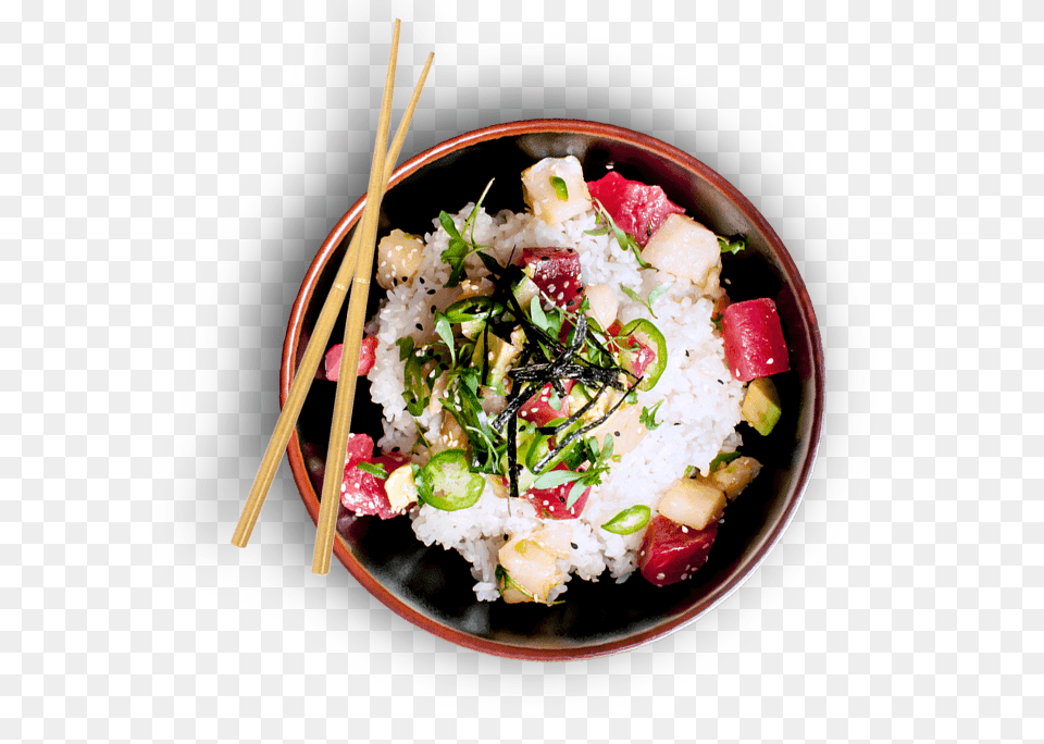 Overhead Mexican Bowl Crave American Kitchen Sushi Bar, Food, Food Presentation, Meal, Chopsticks Png Image