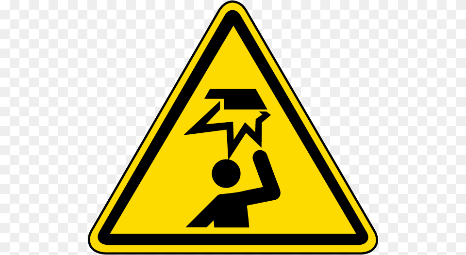 Overhead Obstacle Warning Label Risque Choc La Tte, Sign, Symbol, Road Sign Free Png Download