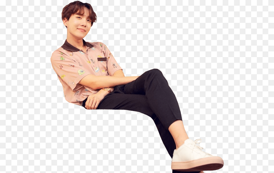 Overlay And Theme Image Bts Sitting, Boy, Sneaker, Shoe, Person Png