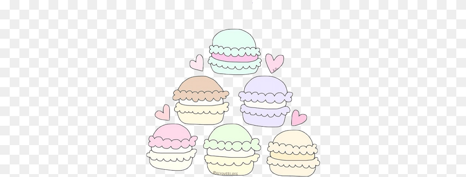 Overlay Macaron, Burger, Food, Cream, Dessert Png Image