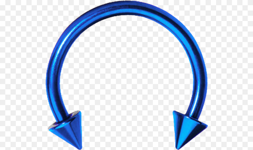 Overlay Piercing And Image Horseshoe Blue Septum Piercing Free Transparent Png