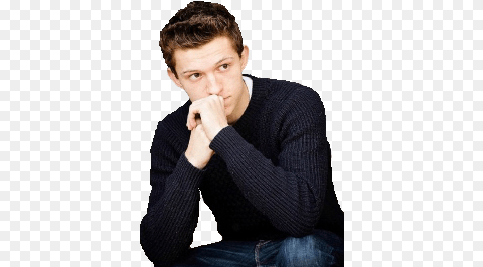 Overlay Transparent And Image Tom Holland, Face, Head, Person, Sad Png