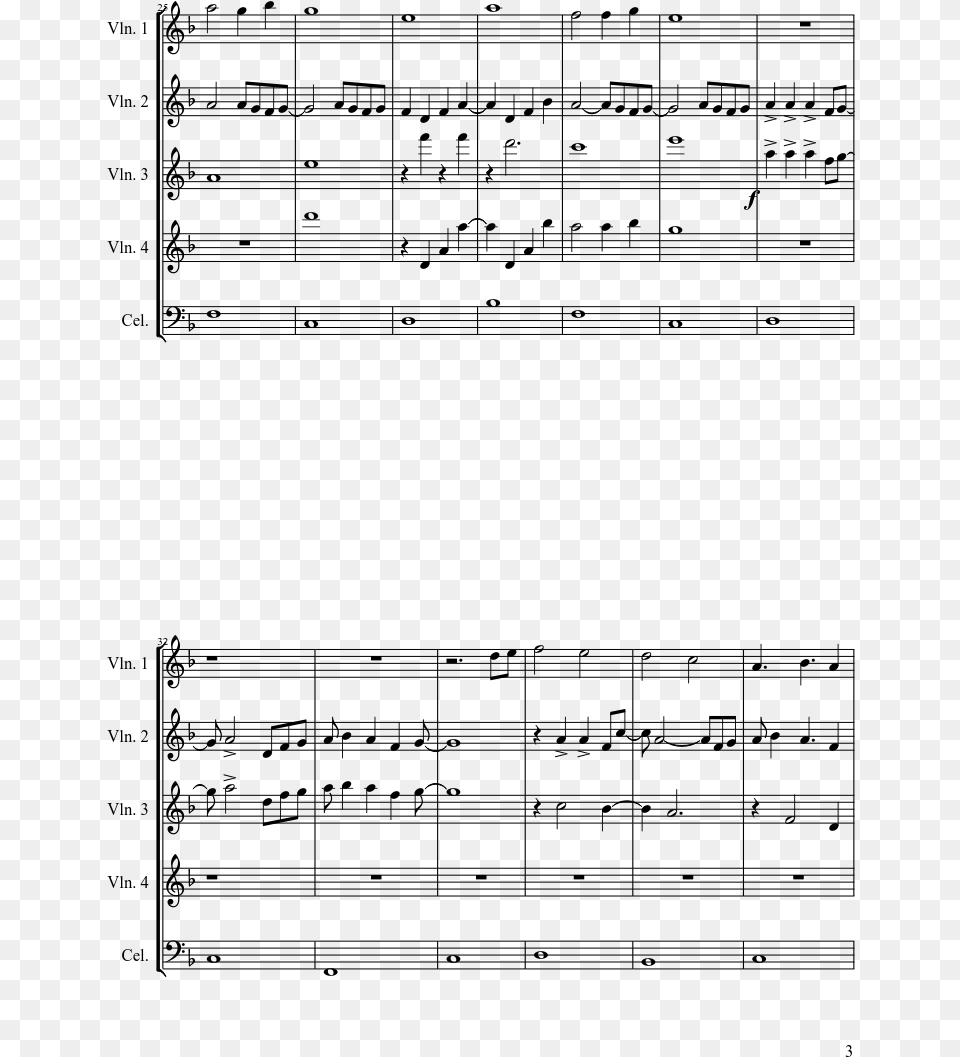 Overture Sheet Music Composed By Jinxx 3 Of 5 Pages 3d Dot Game Heroes Breakout Sheet Music, Gray Png