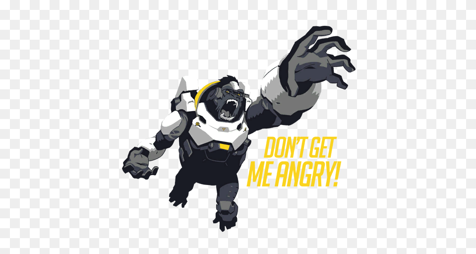 Overwatch Angry Winston Spray, Baby, Person, Clothing, Glove Free Png