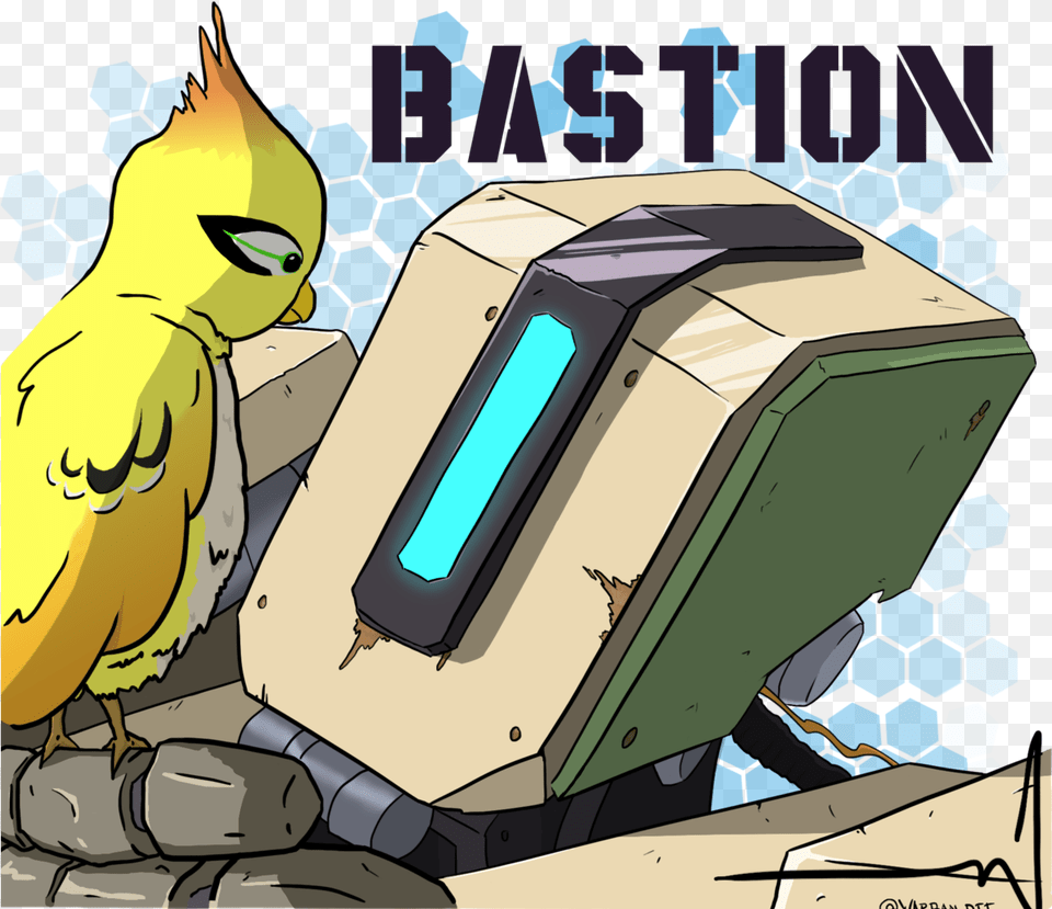 Overwatch Bastion Videogame Bird Sticker By Sbevex Art, Person, Computer Hardware, Electronics, Hardware Png Image