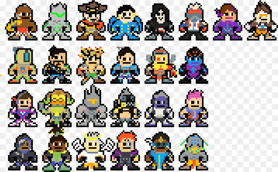 Overwatch Characters Cartoon, Person, Game, Super Mario Png Image