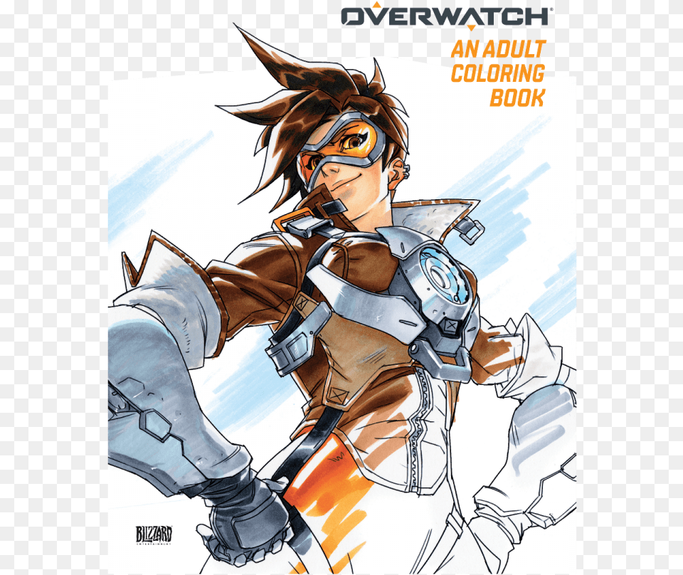 Overwatch Coloring Book Overwatch An Adult Coloring Book, Comics, Publication, Person, Woman Free Transparent Png