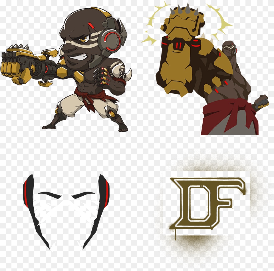 Overwatch Doomfist Cute Spray, Baby, Book, Comics, Person Png Image