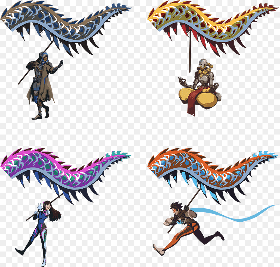Overwatch Dragon Dance Sprays, Adult, Female, Person, Woman Free Png Download