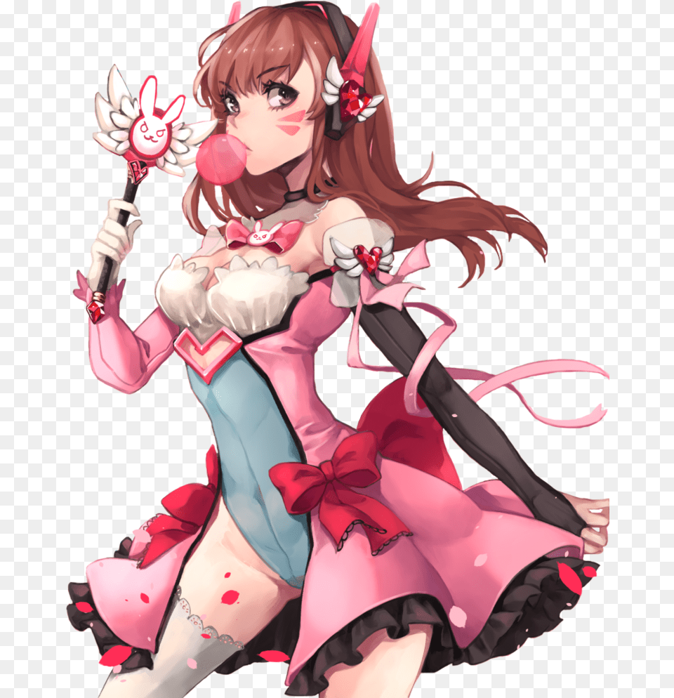 Overwatch Dva D Magical Girl Dva Fanart, Book, Comics, Publication, Person Free Png Download