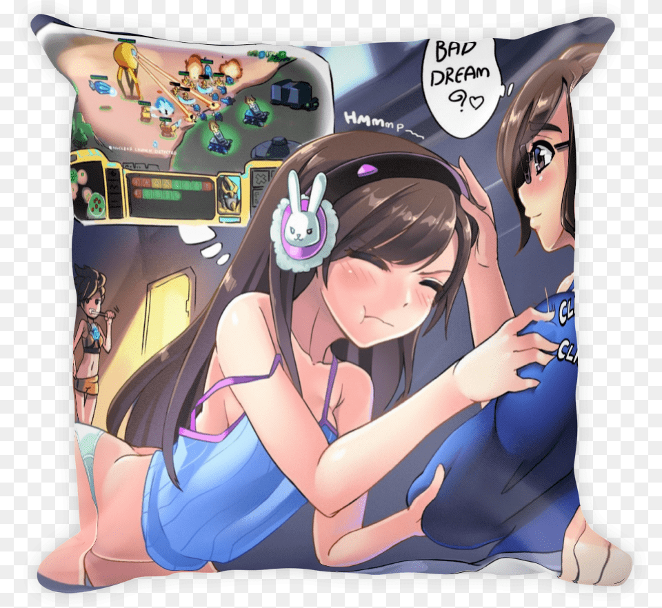 Overwatch Dva Funny, Book, Comics, Cushion, Publication Png Image