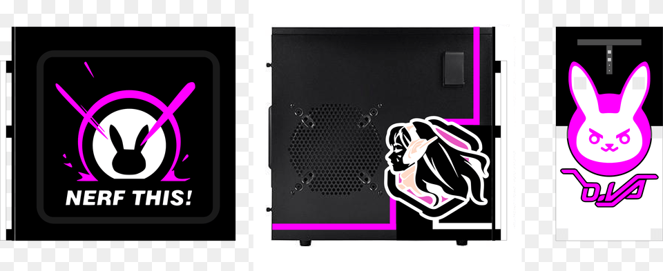 Overwatch Dva Pc Case, Computer Hardware, Electronics, Hardware, Person Free Png
