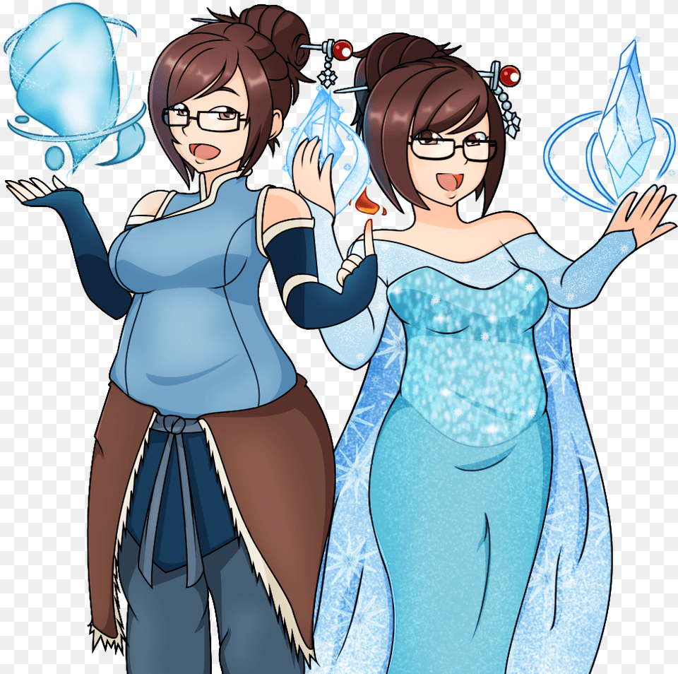 Overwatch Elsa Red Blue People Clothing Overwatch Mei Elsa, Woman, Publication, Person, Female Png Image